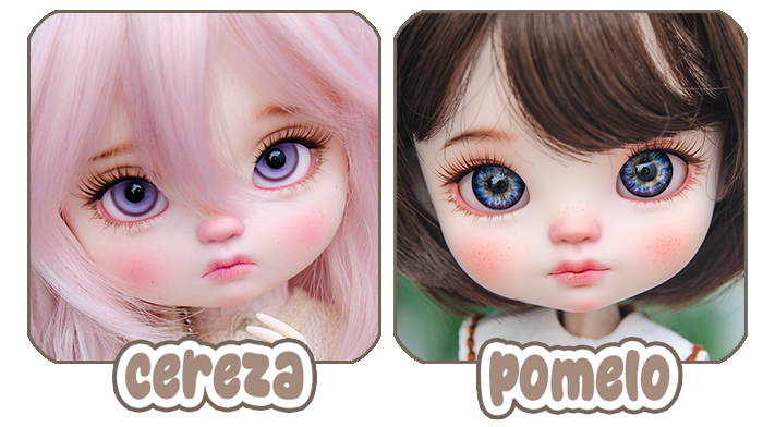 Cereza and Pomelo head options